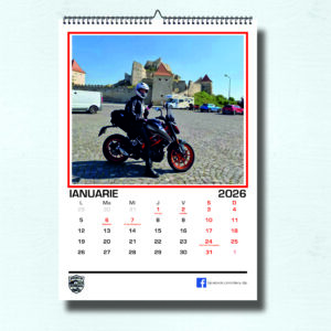 Calendar perete motociclista